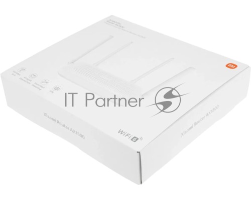 Роутер Wi-Fi Xiaomi Mi Router AX1500 RD12, 2.4/ 5 ГГц, до 1.5 Гбит/с, LAN 3x1 Гбит/с, WAN 1x1 Гбит/с