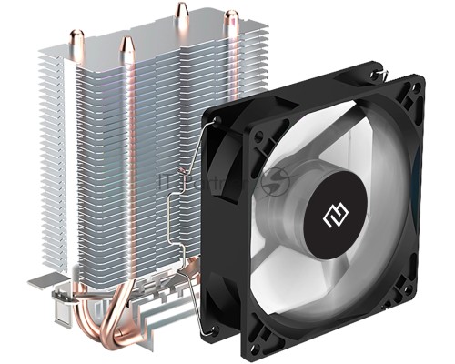 Устройство охлаждения(кулер) Digma D-CPC110-1 90x90x25mm Soc-AM4/1151/1200 черный 3-pin 23dB Al+Cu 110W 245gr Ret
