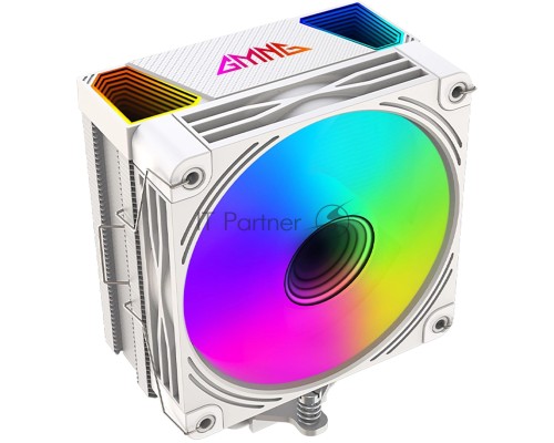 Устройство охлаждения(кулер) GMNG GG-CPC220-ARGB2 ARGB 120x120x25mm Soc-AM5/AM4/1151/1200/2066/1700 белый 4-pin 14-26dB Al+Cu LCD 220W 550gr Ret (GG-CPC220-ARGB2-WH)
