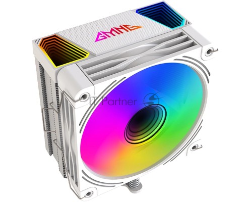 Устройство охлаждения(кулер) GMNG GG-CPC220-ARGB2 ARGB 120x120x25mm Soc-AM5/AM4/1151/1200/2066/1700 белый 4-pin 14-26dB Al+Cu LCD 220W 550gr Ret (GG-CPC220-ARGB2-WH)