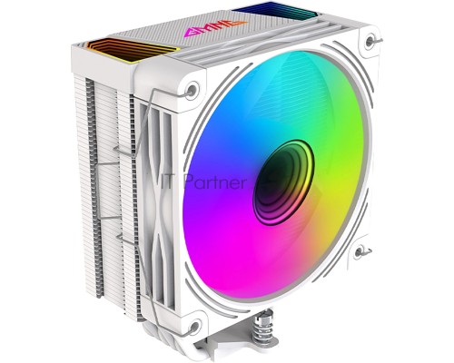 Устройство охлаждения(кулер) GMNG GG-CPC220-ARGB2 ARGB 120x120x25mm Soc-AM5/AM4/1151/1200/2066/1700 белый 4-pin 14-26dB Al+Cu LCD 220W 550gr Ret (GG-CPC220-ARGB2-WH)