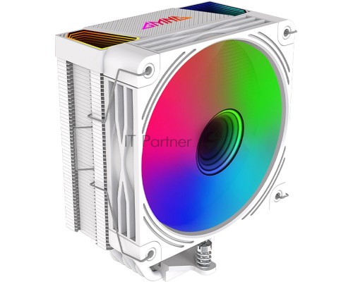 Устройство охлаждения(кулер) GMNG GG-CPC220-ARGB2 ARGB 120x120x25mm Soc-AM5/AM4/1151/1200/2066/1700 белый 4-pin 14-26dB Al+Cu LCD 220W 550gr Ret (GG-CPC220-ARGB2-WH)