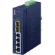 коммутатор/ PLANET IGS-4215-4T2S IP30 Industrial L2/L4 4-Port 10/100/1000T + 2-Port 100/1000X SFP Managed Switch (-40~75 degrees C, dual redundant power input on 9~48VDC/24VAC terminal block, supports ERPS Ring, CloudViewer app, MQTT and Cybersecurity fe