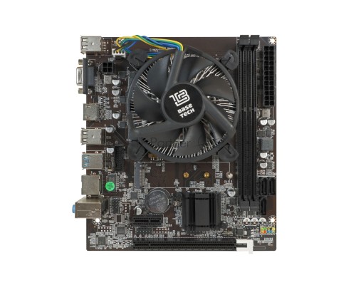 Материнская плата с процессором BaseTech H81M-K, i3-4160, mATX, Retail, Socket1150, Intel HD Graphics 4400, 2xDDR3, PCIe3.0, 1xM.2, GLAN, 6xUSB2, 4xUSB3, VGA, HDMI, кулер CPU