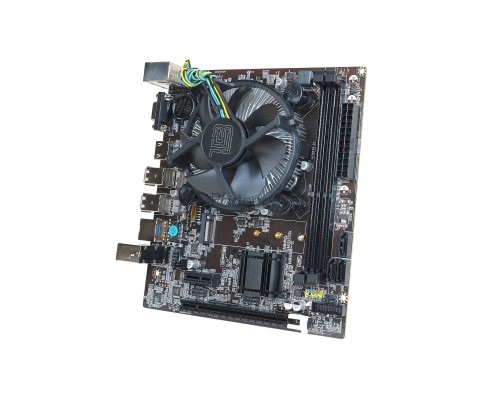 Материнская плата с процессором BaseTech H61M, i5-3470, mATX, Retail, Socket1155, Intel HD Graphics 2500, 2xDDR3, PCIe3.0, 1xM.2, GLAN, PS2, 8xUSB2, 2xUSB3, VGA, HDMI, кулер CPU
