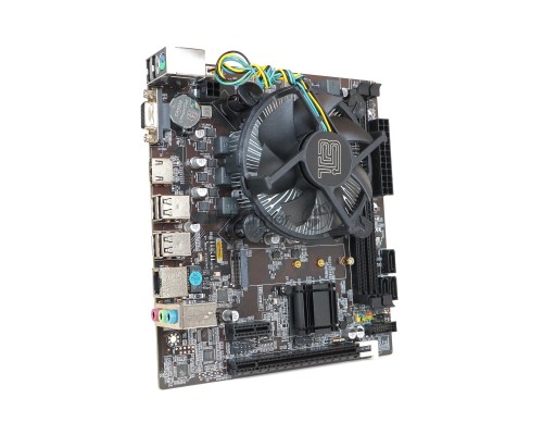 Материнская плата с процессором BaseTech H61M, i5-3470, mATX, Retail, Socket1155, Intel HD Graphics 2500, 2xDDR3, PCIe3.0, 1xM.2, GLAN, PS2, 8xUSB2, 2xUSB3, VGA, HDMI, кулер CPU