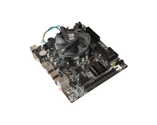 Материнская плата с процессором BaseTech H61M-K, i3-3220, mATX, Retail, Socket1155, Intel HD Graphics 2500, 2xDDR3, PCIe3.0, 1xM.2, GLAN, 8xUSB2, 2xUSB3, VGA, HDMI, кулер CPU