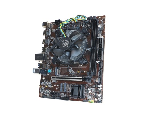 Материнская плата с процессором BaseTech H610M, i5-12400, mATX, Retail, Socket1700, Intel UHD Graphics 730, 2xDDR4, PCIe3.0, 2xM.2, GLAN, M.2 WiFi, 4xUSB2, 6xUSB3, 2xHDMI, DP, кулер CPU
