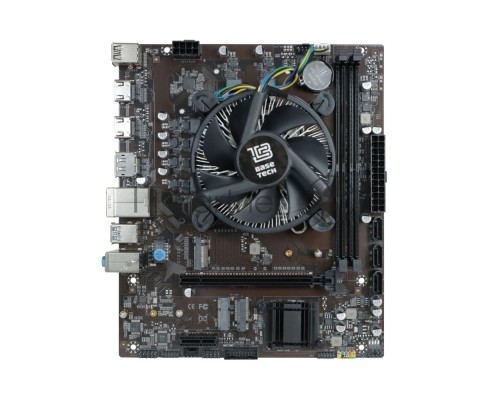 Материнская плата с процессором BaseTech H610M-K, i3-12100, mATX, Retail, Socket1700, Intel UHD Graphics 730, 2xDDR4, PCIe3.0, 2xM.2, GLAN, M.2 WiFi, 6xUSB2, 4xUSB3, 2xHDMI, DP, кулер CPU