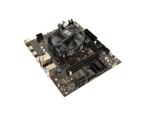 Материнская плата с процессором BaseTech H610M-K, i3-12100, mATX, Retail, Socket1700, Intel UHD Graphics 730, 2xDDR4, PCIe3.0, 2xM.2, GLAN, M.2 WiFi, 6xUSB2, 4xUSB3, 2xHDMI, DP, кулер CPU