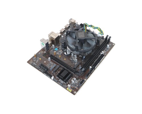 Материнская плата с процессором BaseTech H510M-K, i5-10500, mATX, Retail, Socket1200, Intel UHD Graphics 630, 2xDDR4, PCIe3.0, 2xM.2, GLAN, 6xUSB2, 6xUSB3, 2xHDMI, DP, кулер CPU