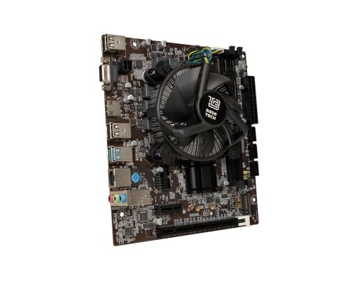 Материнская плата с процессором BaseTech H110M-K, i3-6100, mATX, Retail, Socket1151, Intel UHD Graphics 530, 2xDDR4, PCIe3.0, 1xM.2, GLAN, 6xUSB2, 4xUSB3, VGA, HDMI, кулер CPU