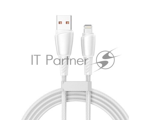 Кабель USB-A – Lightning для Apple, 2,4А, 1м, в белой нейлоновой оплетке REXANT