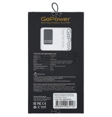 Внешний аккумулятор/ Внешний аккумулятор GoPower PB03-10 10000mAh 3.0A 22.5W 2USB/Type-C белый (1/50)