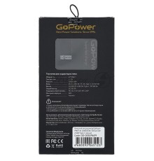 Внешний аккумулятор/ Внешний аккумулятор GoPower PB03-10 10000mAh 3.0A 22.5W 2USB/Type-C черный (1/50)