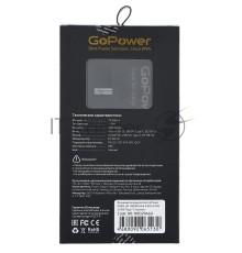 Внешний аккумулятор/ Внешний аккумулятор GoPower PB03-20 20000mAh 3.0A 22.5W 2USB/Type-C черный (1/50)