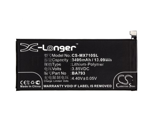 Аккумулятор CS-MX710SL BA793 для MeiZu M793Q, Pro 7 Plus 3.85V / 3400mAh / 13.09Wh Аккумулятор CS-MX710SL BA793 для MeiZu M793Q, Pro 7 Plus 3.85V / 3400mAh / 13.09Wh