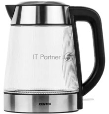 Чайник Centek CT-0013 стекло, 2200 Вт, 1.8 л, серебристый