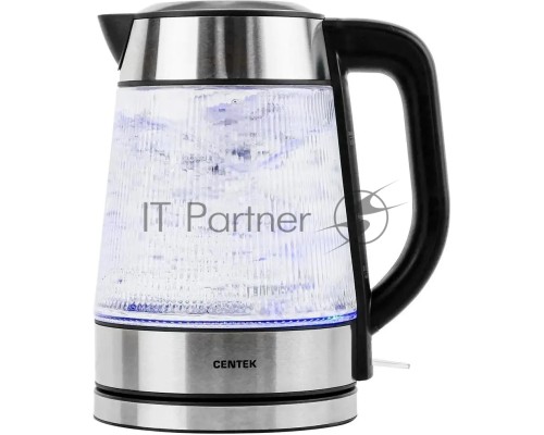 Чайник Centek CT-0013 стекло, 2200 Вт, 1.8 л, серебристый
