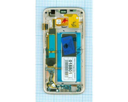 Дисплей для Samsung Galaxy S7 Edge SM-G935FD голубой с рамкой
