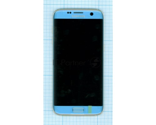 Дисплей для Samsung Galaxy S7 Edge SM-G935FD голубой с рамкой