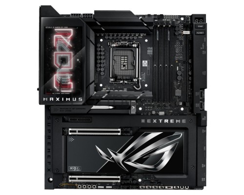 Материнская плата ASUS ROG MAXIMUS Z890 EXTREME, INTEL Z890 s1851, 4xDDR5(192GB), 2xPCIe 5.0x16, 1xPCIe 4.0x4, 1xLAN(10GbE) + 1xLAN(2.5GbE), Wi-Fi, BT, 4xSATA 6Gb/s, 6xM.2, 2xThunderbolt 5 (USB-C), 3xUSB-C, 5xUSB 3.2, EATX, 90MB1IA0-M0EAY0