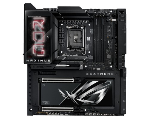 Материнская плата ASUS ROG MAXIMUS Z890 EXTREME, INTEL Z890 s1851, 4xDDR5(192GB), 2xPCIe 5.0x16, 1xPCIe 4.0x4, 1xLAN(10GbE) + 1xLAN(2.5GbE), Wi-Fi, BT, 4xSATA 6Gb/s, 6xM.2, 2xThunderbolt 5 (USB-C), 3xUSB-C, 5xUSB 3.2, EATX, 90MB1IA0-M0EAY0