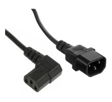 Exegate EX297751RUS Кабель питания Power EC-1,8P (C13 угловой->C14, VDE-250V-3*1.0mm2, медь, черный, 16A, 1.8м)