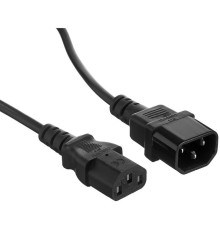 Exegate EX297758RUS Кабель питания Special EC-5S (C13->C14, 3*0.5mm2, CCA, черный, 5м)