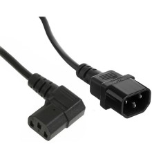 Exegate EX297774RUS Кабель питания Special EC-3S (C13 угловой->C14, 3*1.0mm2, CCA, черный, 3м)