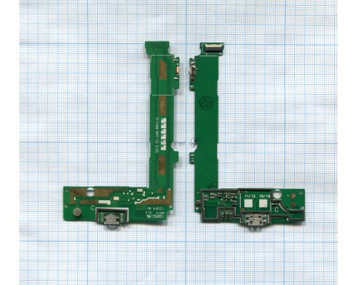 Разъем Micro USB для Microsoft 535 Dual (плата с системным разъемом, микрофоном и шлейфом)