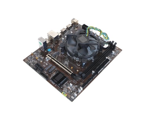 Материнская плата с процессором BaseTech H610M, i3-12100, mATX, Retail, Socket1700, Intel UHD Graphics 730, 2xDDR4, PCIe3.0, 2xM.2, GLAN, M.2 WiFi, 4xUSB2, 6xUSB3, 2xHDMI, DP, кулер CPU