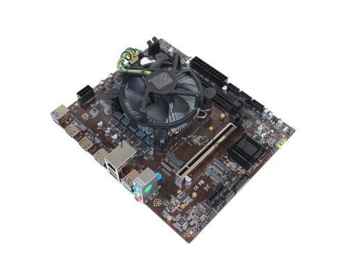 Материнская плата с процессором BaseTech H610M, i3-12100, mATX, Retail, Socket1700, Intel UHD Graphics 730, 2xDDR4, PCIe3.0, 2xM.2, GLAN, M.2 WiFi, 4xUSB2, 6xUSB3, 2xHDMI, DP, кулер CPU