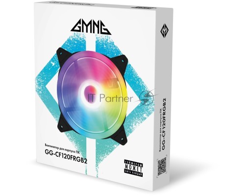 Вентилятор для корпуса GMNG GG-CF120FRGB2-PWMBK RGB 120х120x25 черный 4-pin 28дБ Ret