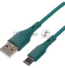 Кабель USB2.0 Cablexpert CC-USB2S-AMCM-1M-GN AM/Type-C, 3А, 18Вт, QC3.0, силиконовый, медь, 1м, зеленый, пакет