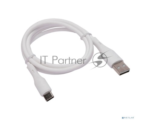Кабель USB2.0 Cablexpert CC-USB2S-AMCM-1M-W, AM/Type-C, 3А, 18Вт, QC3.0, силиконовый, медь, 1м, белый, пакет Кабель USB2.0 Cablexpert CC-USB2S-AMCM-1M-W, AM/Type-C, 3А, 18Вт, QC3.0, силиконовый, медь, 1м, белый, пакет