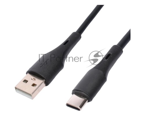 Кабель USB2.0 Cablexpert CC-USB2S-AMCM-1M-BK AM/Type-C, 3А, 18Вт, QC3.0, силиконовый, медь, 1м, черный, пакет Кабель USB2.0 Cablexpert CC-USB2S-AMCM-1M-BK AM/Type-C, 3А, 18Вт, QC3.0, силиконовый, медь, 1м, черный, пакет