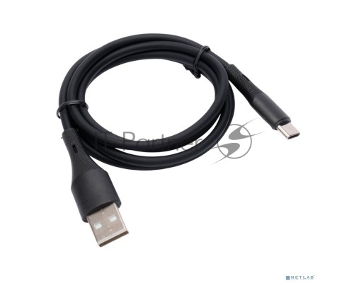 Кабель USB2.0 Cablexpert CC-USB2S-AMCM-1M-BK AM/Type-C, 3А, 18Вт, QC3.0, силиконовый, медь, 1м, черный, пакет Кабель USB2.0 Cablexpert CC-USB2S-AMCM-1M-BK AM/Type-C, 3А, 18Вт, QC3.0, силиконовый, медь, 1м, черный, пакет