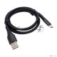 Кабель USB2.0 Cablexpert CC-USB2S-AMCM-1M-BK AM/Type-C, 3А, 18Вт, QC3.0, силиконовый, медь, 1м, черный, пакет