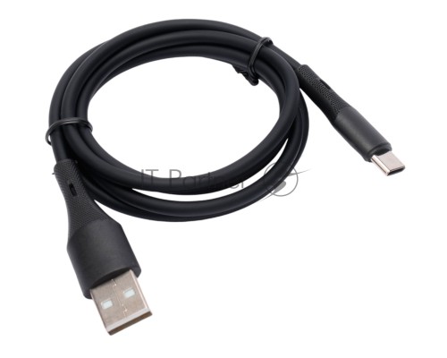 Кабель USB2.0 Cablexpert CC-USB2S-AMCM-1M-BK AM/Type-C, 3А, 18Вт, QC3.0, силиконовый, медь, 1м, черный, пакет Кабель USB2.0 Cablexpert CC-USB2S-AMCM-1M-BK AM/Type-C, 3А, 18Вт, QC3.0, силиконовый, медь, 1м, черный, пакет