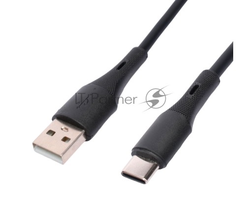 Кабель USB2.0 Cablexpert CC-USB2S-AMCM-1M-BK AM/Type-C, 3А, 18Вт, QC3.0, силиконовый, медь, 1м, черный, пакет Кабель USB2.0 Cablexpert CC-USB2S-AMCM-1M-BK AM/Type-C, 3А, 18Вт, QC3.0, силиконовый, медь, 1м, черный, пакет