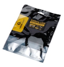 Кабель USB2.0 Cablexpert CC-USB2S-CMCM-1M-BK Type-C/Type-C, 3А, 65Вт, PD/QC3.0, силиконовый, 24 AWG, медь, 1м, черный, пакет