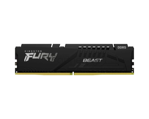 Модуль памяти DDR 5 DIMM 16Gb PC48000, 6000Mhz, Kingston FURY Beast Black EXPO CL30 (KF560C30BBE-16) (retail)