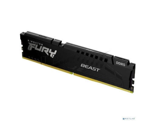 Модуль памяти DDR 5 DIMM 16Gb PC48000, 6000Mhz, Kingston FURY Beast Black XMP CL30 (KF560C30BB-16) (retail)