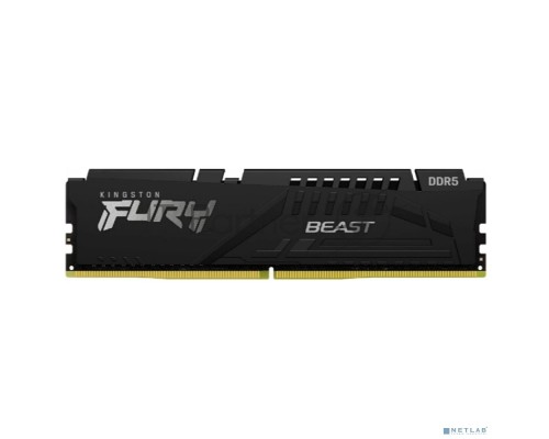 Модуль памяти DDR 5 DIMM 16Gb PC48000, 6000Mhz, Kingston FURY Beast Black XMP CL30 (KF560C30BB-16) (retail)