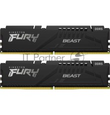 Модуль памяти DDR 5 DIMM 32Gb PC51200, 64000Mhz, Kingston FURY Beast Black EXPO CL32 (Kit of 2) (KF564C32BBEK2-32) (retail)