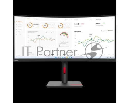 Монитор Lenovo T34w-30, черный/красный, 34
