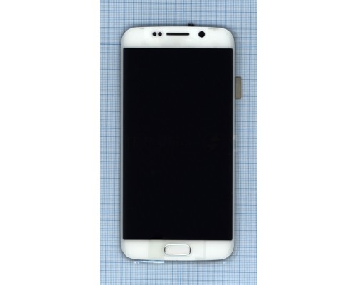 Дисплей для Samsung Galaxy S6 Edge SM-G925F белый с рамкой