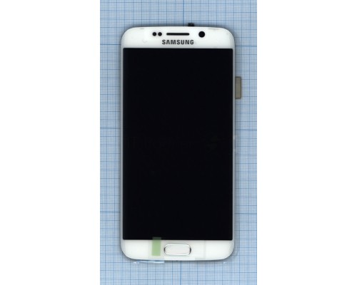 Дисплей для Samsung Galaxy S6 Edge SM-G925F белый с рамкой