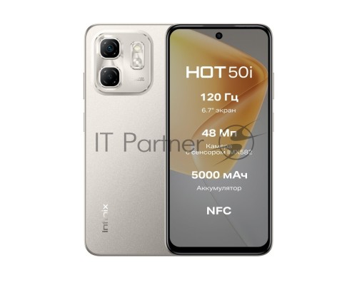 Смартфон Infinix HOT 50i X6531B, 6/128Gb, серый титан
